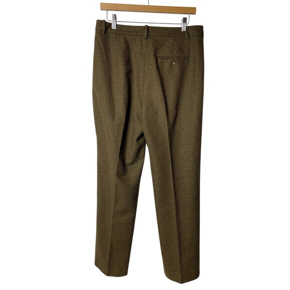Lauren Ralph Lauren Women's 10 Wool Tweed Dress Pants Brown Houndstooth Lined - Picture 4 of 10